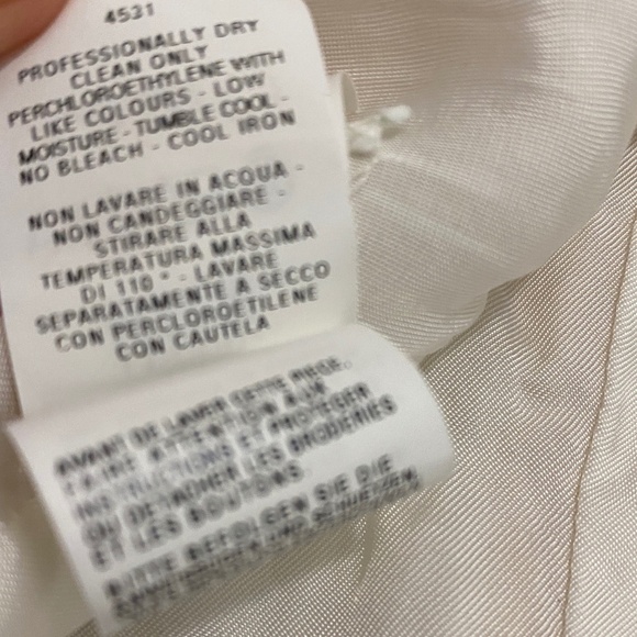 Moschino Vintage Cream Wool Coat Size 8 - Picture 14 of 15